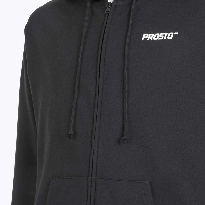 Bluza męska PROSTO Hoodie Logo Zip black 4