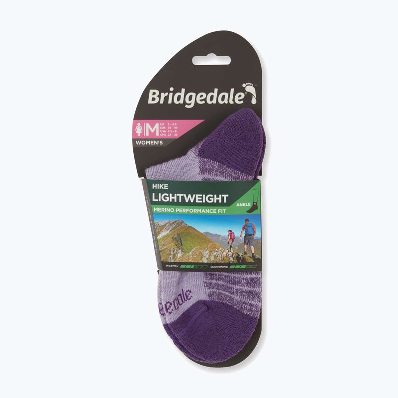 Skarpety damskie Bridgedale Hike Lightweight Performance Ankle heather/damson 3