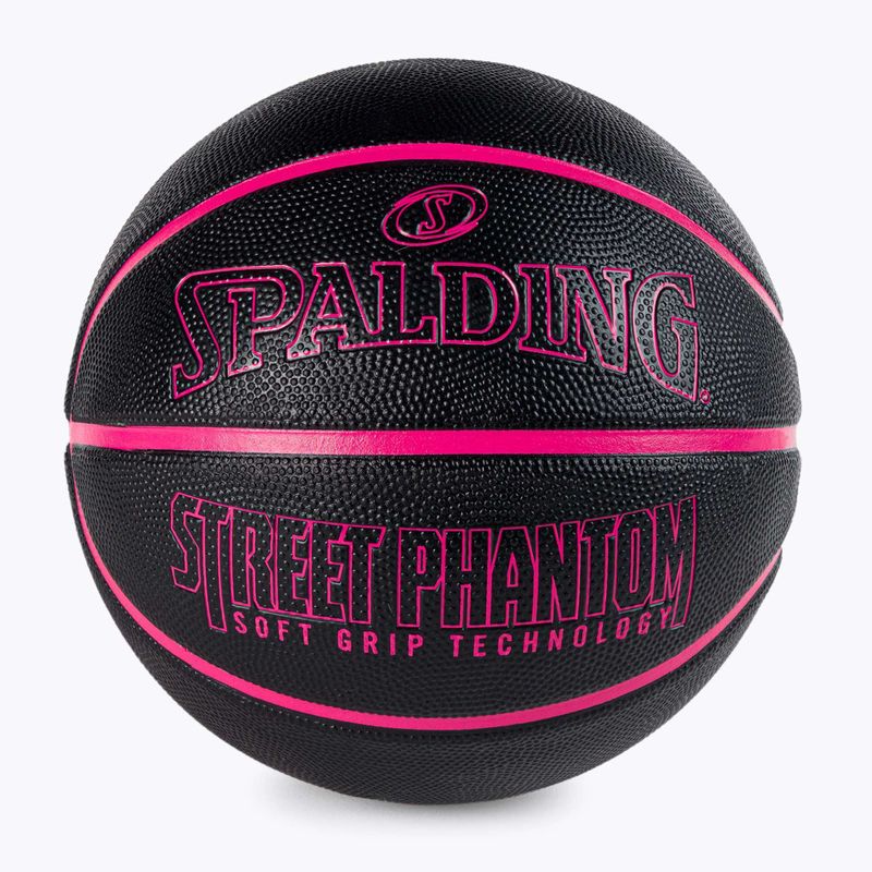 Piłka do koszykówki Spalding Phantom czarna/różowa rozmiar 6 2