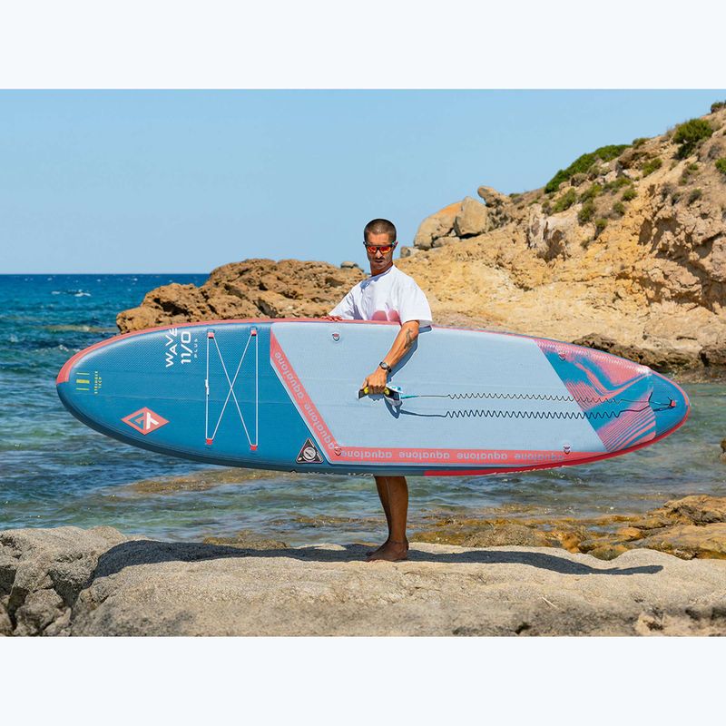 Zestaw deska SUP pompowana Aquatone Wave Plus 11'0" 17