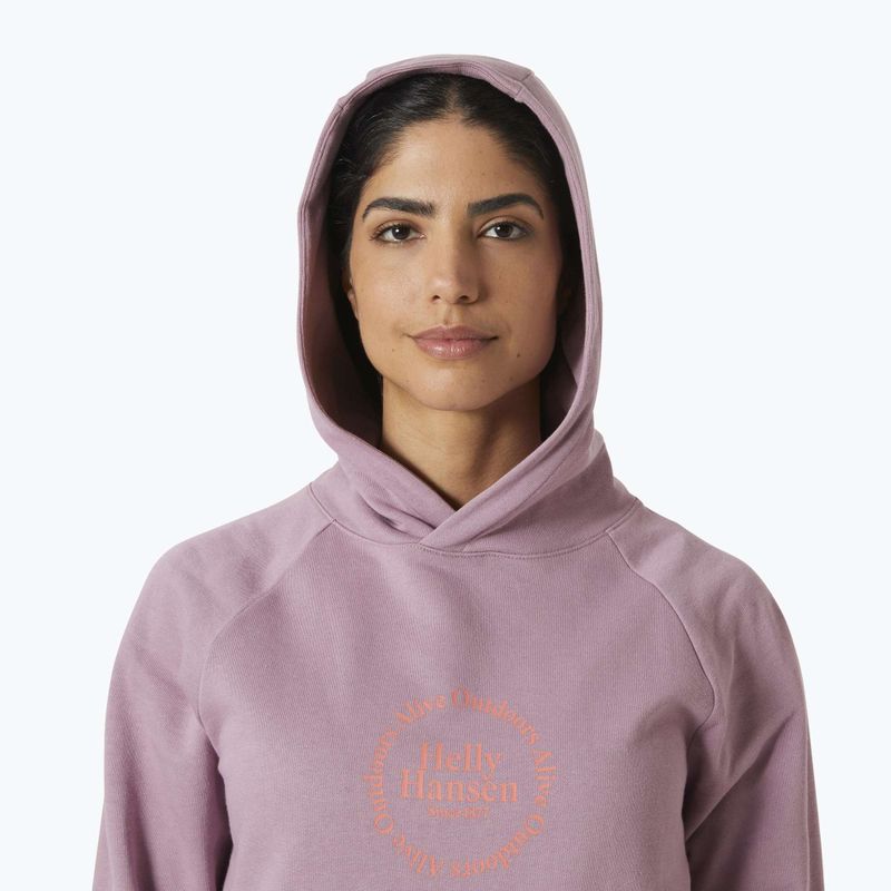 Bluza damska Helly Hansen Core Graphic Hoodie purple clay 3