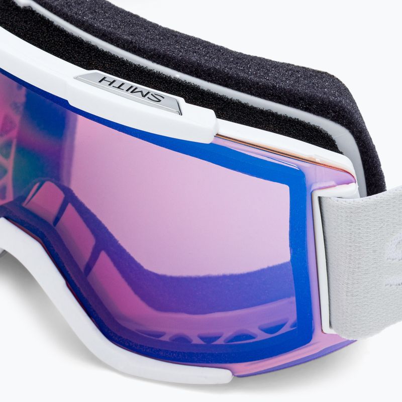 Gogle narciarskie Smith Squad white vapor/chromapop photochromic rose flash 5