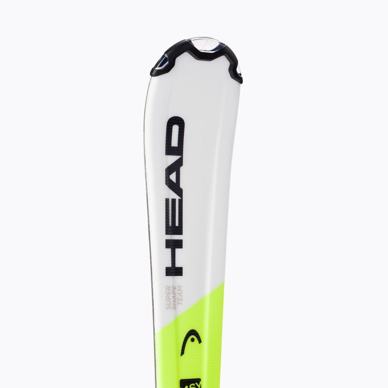 Narty zjazdowe dziecięce HEAD Supershape Team Easy Jrs + wiązania Jrs 4.5 black/yellow/white 8