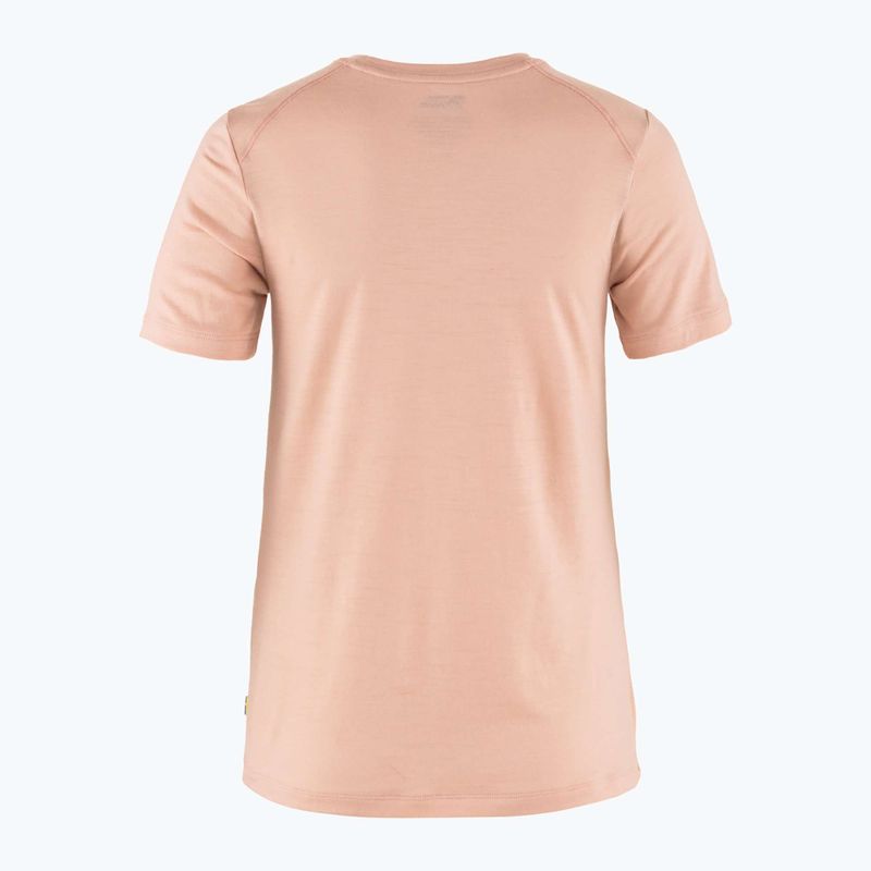 Koszulka trekkingowa damska Fjällräven Abisko Wool Fox chalk rose/ port 2