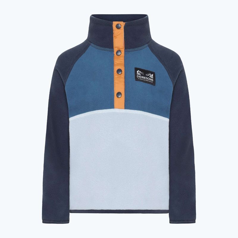 Bluza polarowa dziecięca Didriksons Monte Half Button cloud blue 7