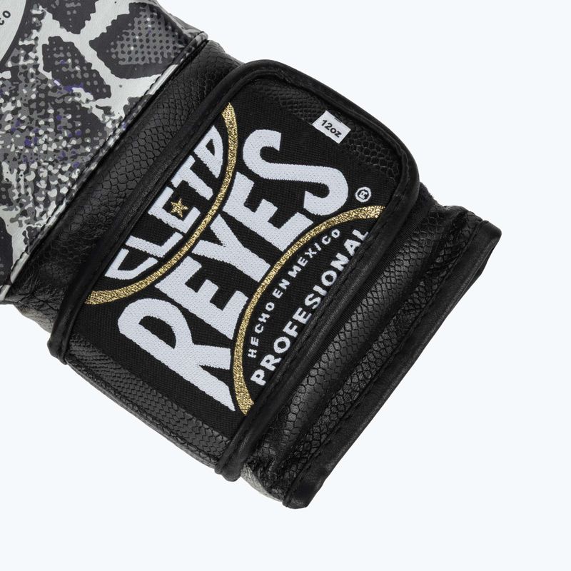 Rękawice bokserskie Cleto Reyes Velcro Sparring silver/black 6