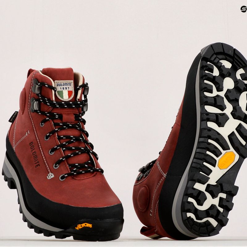 Buty trekkingowe damskie Dolomite 54 Trek GTX burgundy red 9