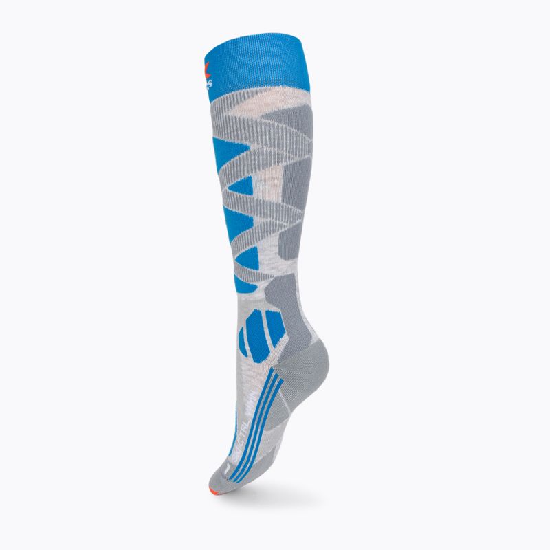 Skarpety narciarskie damskie X-Socks Ski Control 4.0 grey melange/turquoise 3