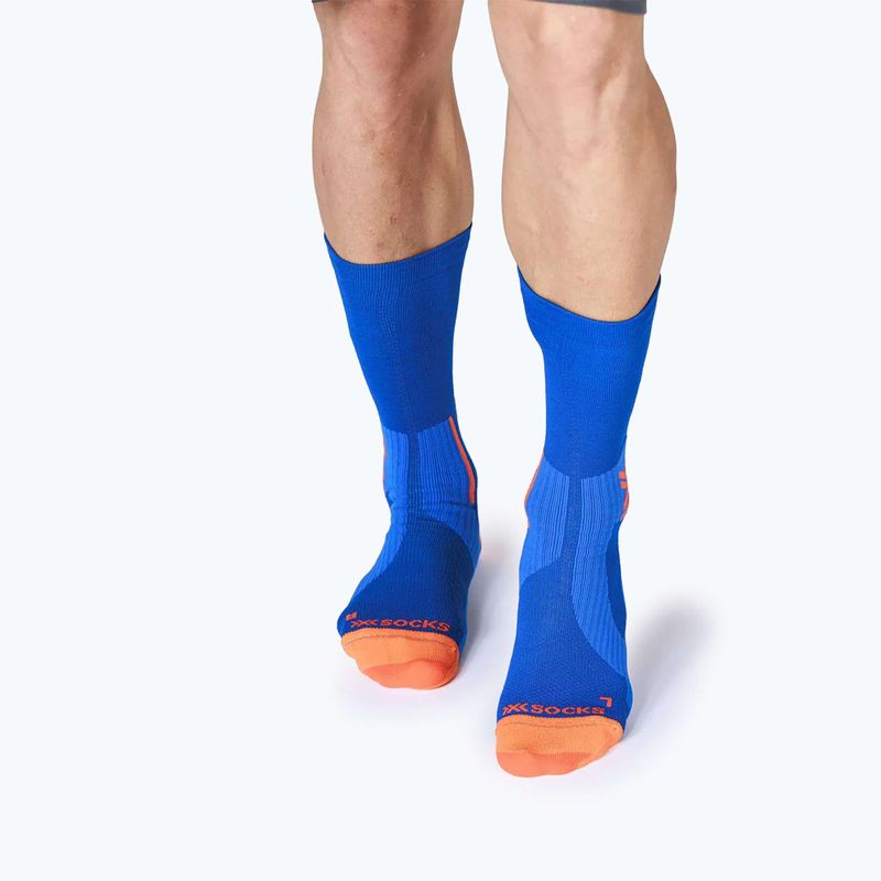 Skarpety X-Socks Run Perform Warm Crew twyce blue/orange 4