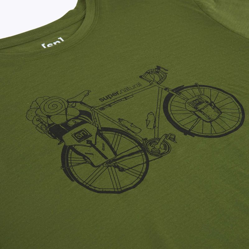 Koszulka męska super.natural Bicycle Nomad Tee chive/jet black 3