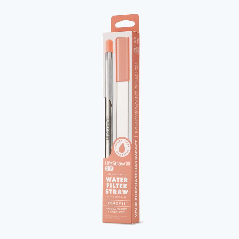 Słomka fitrująca do wody LifeStraw SIP 1-Piece with Carry Case apricot 3