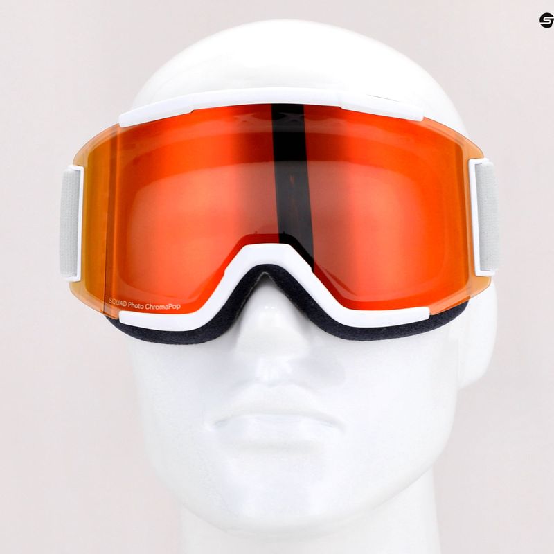 Gogle narciarskie Smith Squad white vapor/chromapop photochromic rose flash 8
