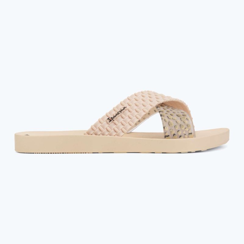 Klapki damskie Ipanema Sense Slide beige/beige/black 2