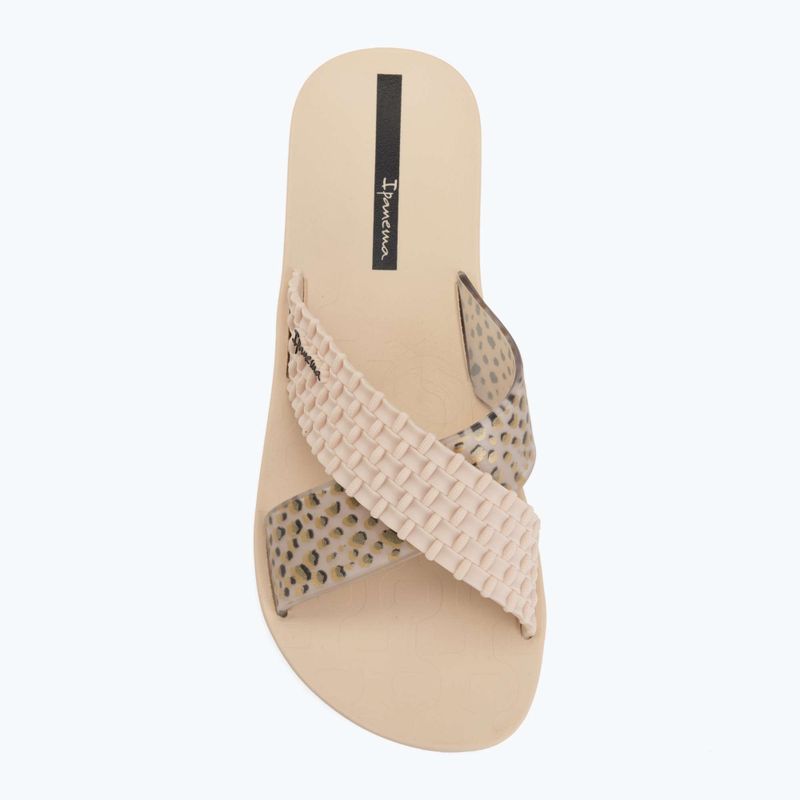 Klapki damskie Ipanema Sense Slide beige/beige/black 5