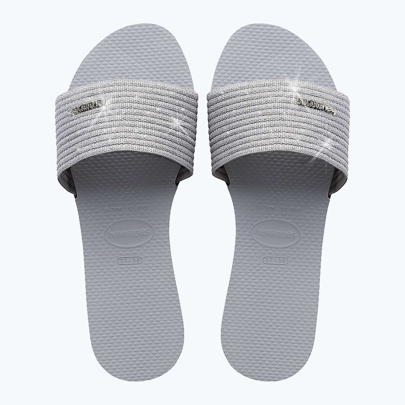 Klapki damskie Havaianas You Malta Metallic ice grey 11