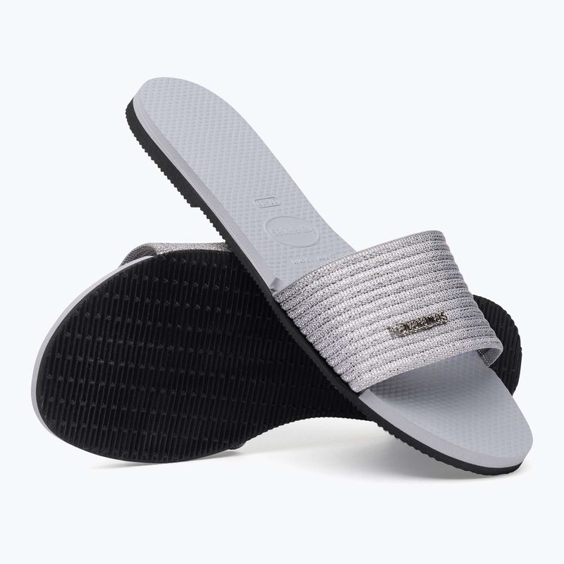 Klapki damskie Havaianas You Malta Metallic ice grey 12