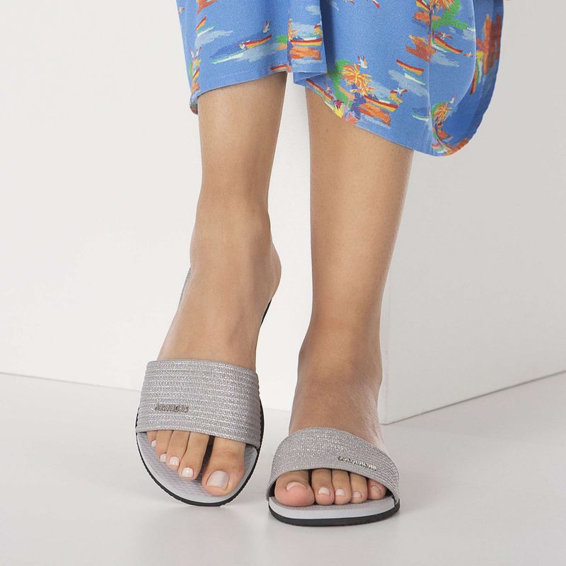 Klapki damskie Havaianas You Malta Metallic ice grey 14