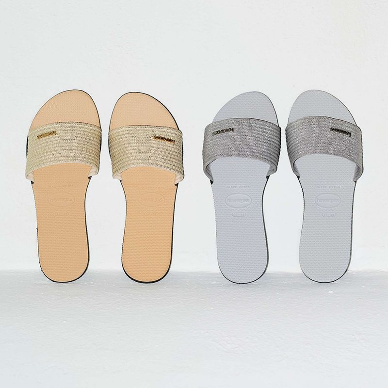 Klapki damskie Havaianas You Malta Metallic ice grey 17