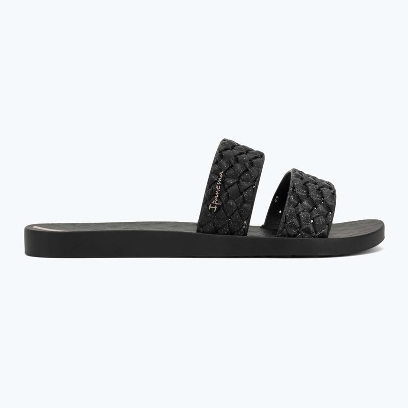 Klapki damskie Ipanema Renda II black/glitter black 2