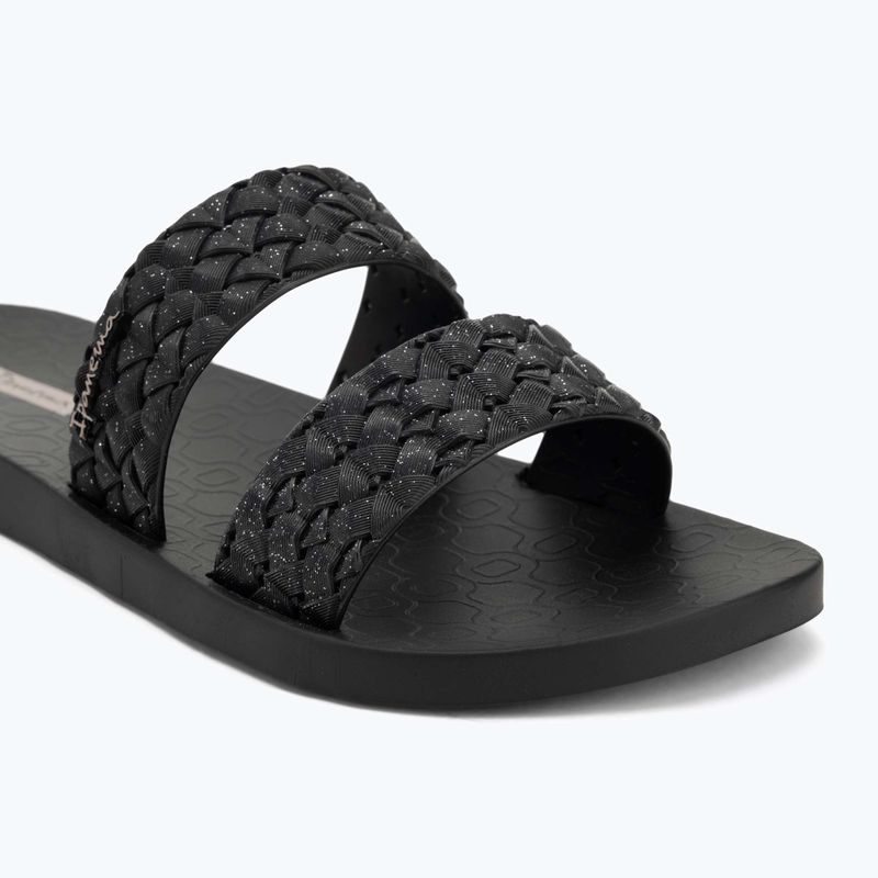Klapki damskie Ipanema Renda II black/glitter black 7