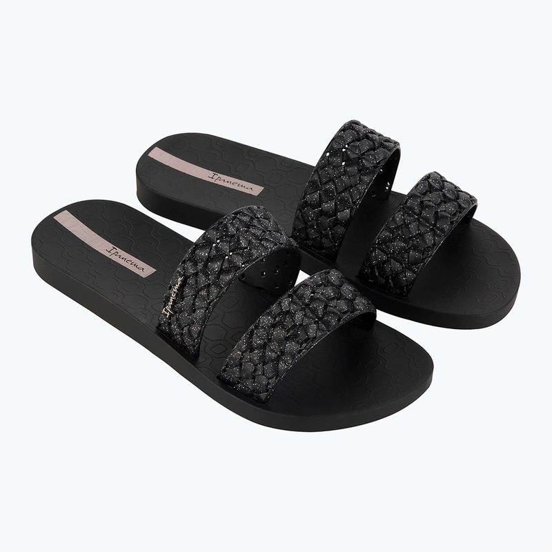 Klapki damskie Ipanema Renda II black/glitter black 8