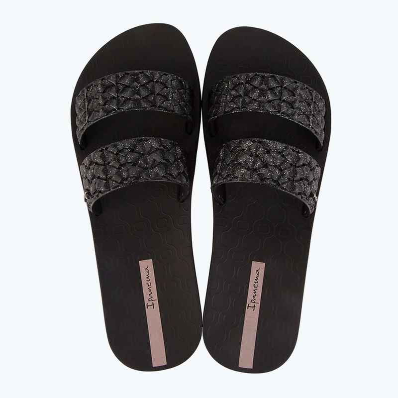 Klapki damskie Ipanema Renda II black/glitter black 9