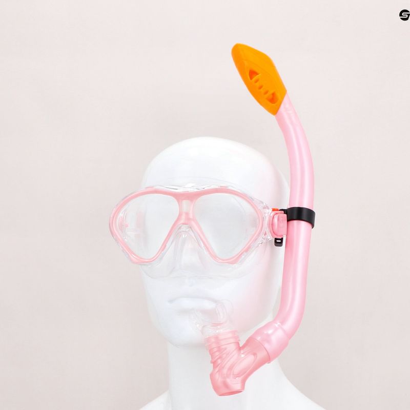Zestaw do snorkelingu dziecięcy AQUASTIC MSK-01R różowy 15