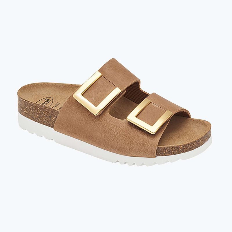 Klapki damskie Scholl Montery 2 Straps Ad Med cognac 8