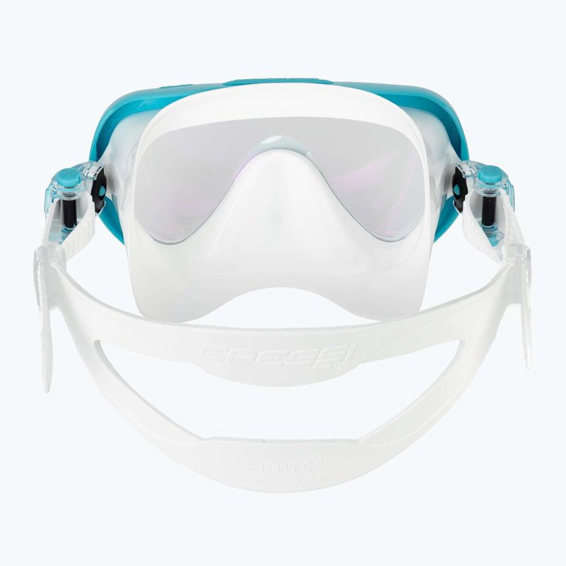 Maska do nurkowania damska Cressi Honey 420 UV white/aquamarine/blue/orange 4