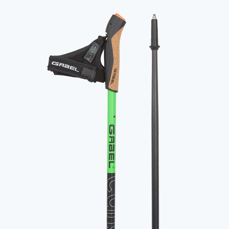 Kije nordic walking GABEL Carbon XT 2S 80 F.L. czarny/limonkowy 3