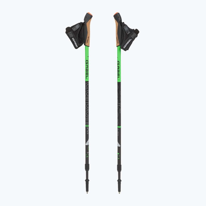 Kije nordic walking GABEL Carbon XT 2S 80 F.L. czarny/limonkowy 5