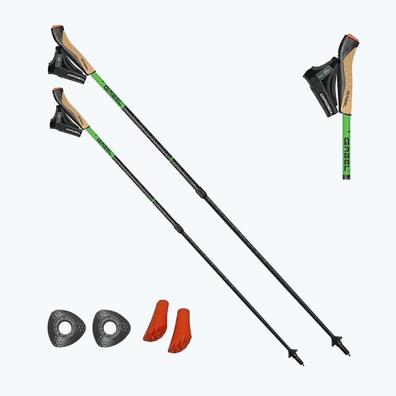 Kije nordic walking GABEL Carbon XT 2S 80 F.L. czarny/limonkowy 8