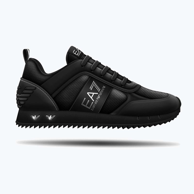 Buty EA7 Emporio Armani Black & White Suede triple black micropunch 8