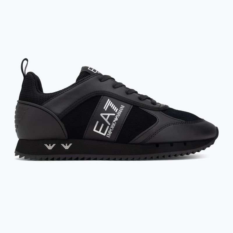 Buty EA7 Emporio Armani Black & White Suede triple black micropunch 2