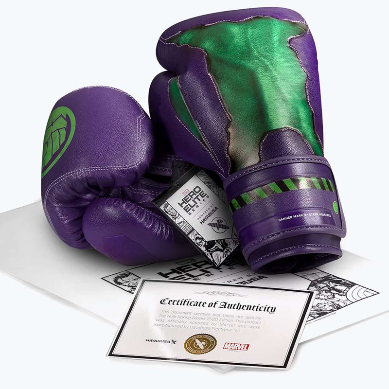 Rękawice bokserskie Hayabusa Marvel's Hulk purple/green 11