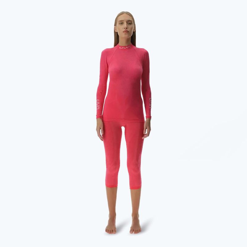 Bluza termoaktywna damska UYN Elevation Biomorph LS Turtle Neck pink yarrow 2