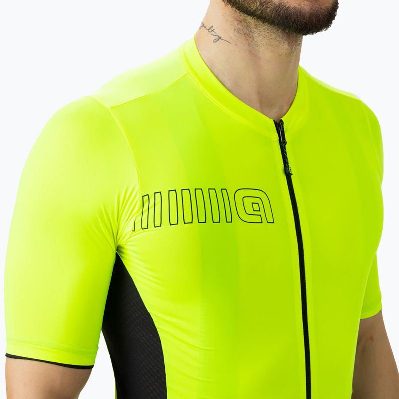 Koszulka rowerowa męska Alé Color Block fluorescent yellow 3