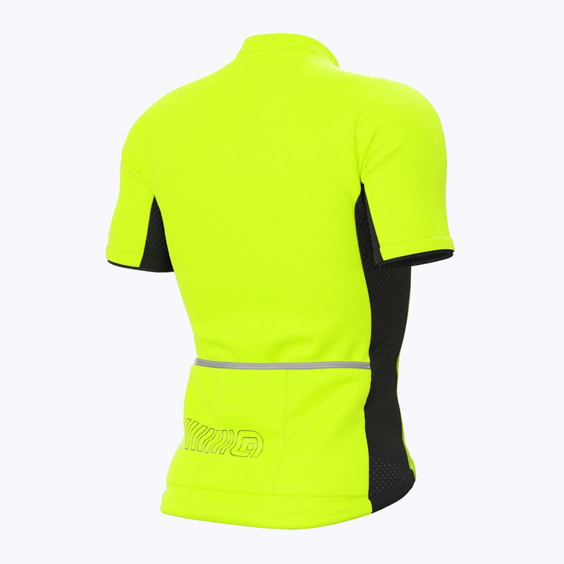 Koszulka rowerowa męska Alé Color Block fluorescent yellow 7