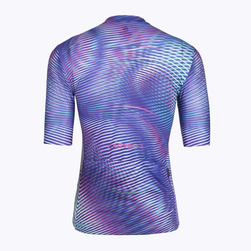 Koszulka rowerowa damska Castelli Cosmic Vortex multicolor ultraviolet rose 2