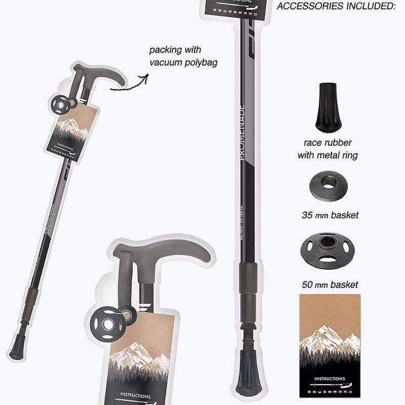 Kij trekkingowy Fizan Promenade grey 10