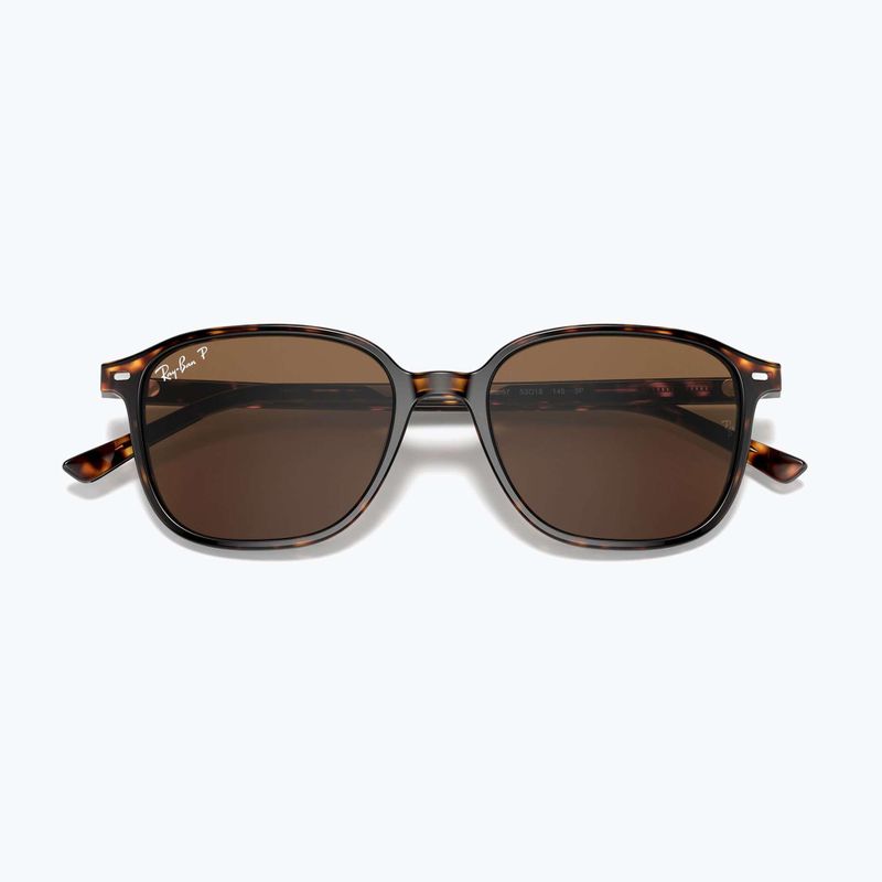 Okulary przeciwsłoneczne Ray-Ban Leonard tortoise/brown polarized 3