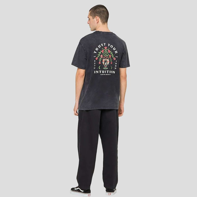 Koszulka męska Kaotiko Washed Trust Your Intuition black 4