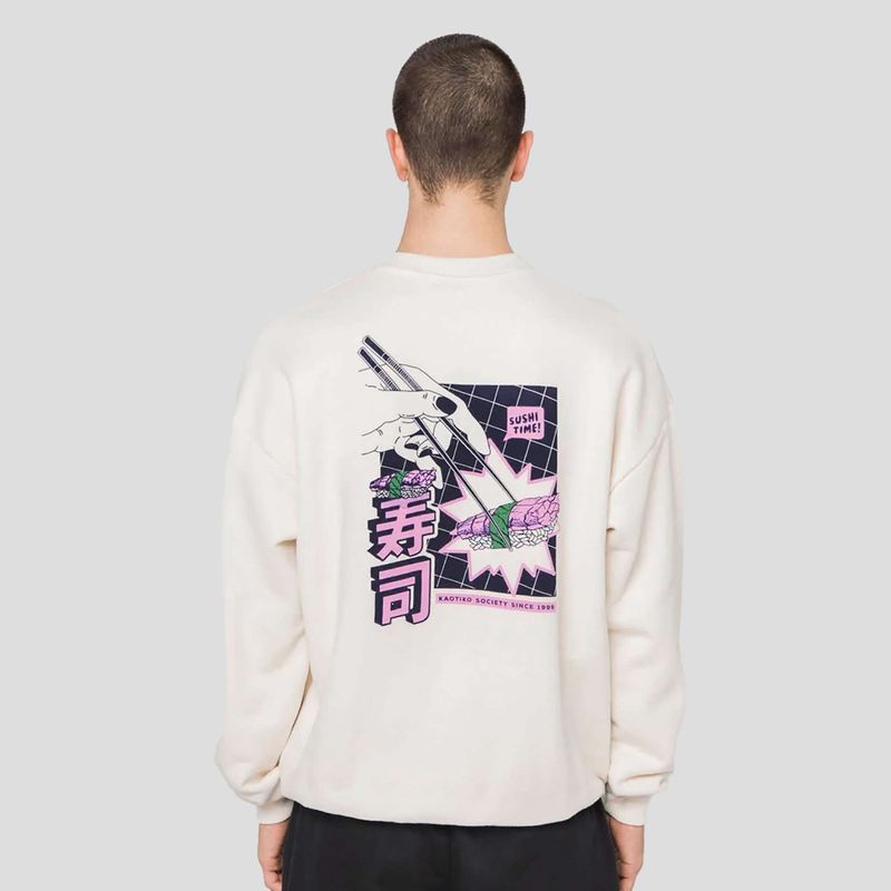 Bluza męska Kaotiko Organic Sushi Time ivory 2