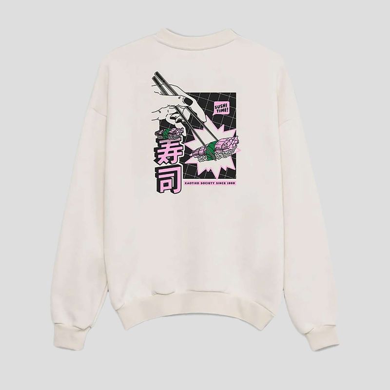 Bluza męska Kaotiko Organic Sushi Time ivory 4