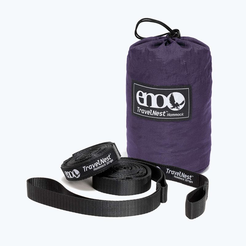Hamak turystyczny ENO TravelNest + Straps Combo plum 3