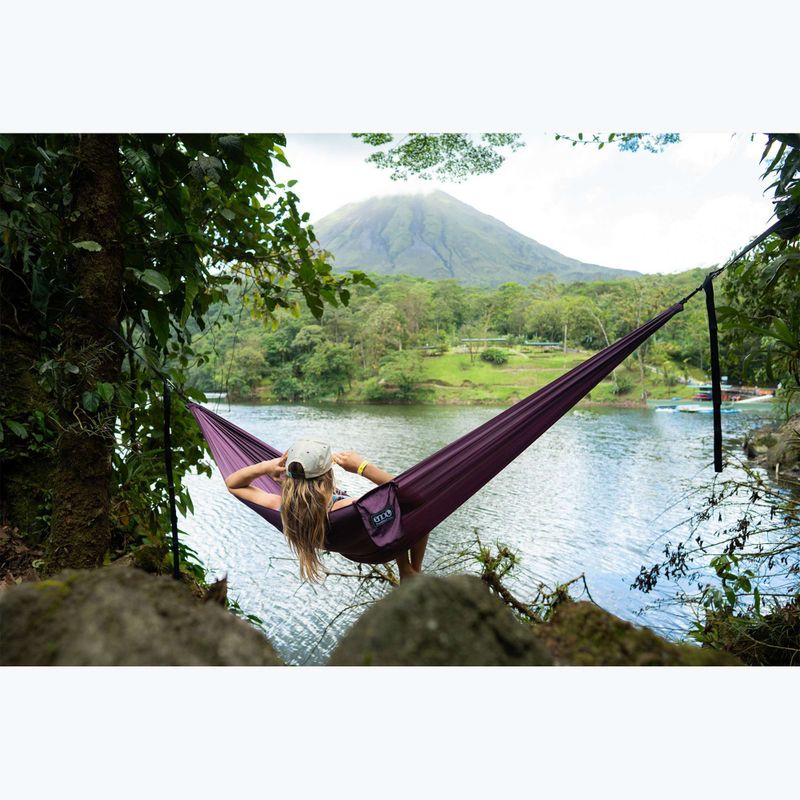 Hamak turystyczny ENO TravelNest + Straps Combo plum 12