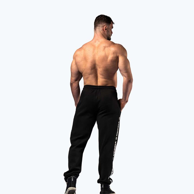 Spodnie treningowe męskie NEBBIA Hero black 4