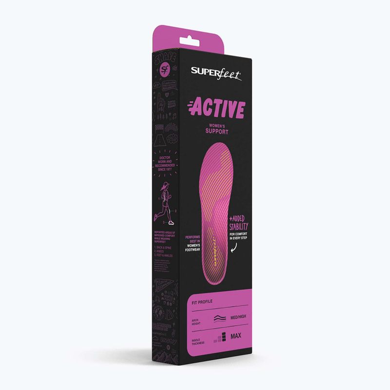 Wkładki do butów Superfeet Active Women's Support plum 8