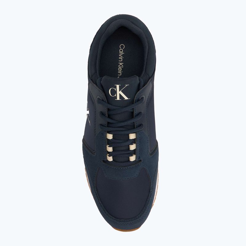 Buty męskie Calvin Klein YM0YM01326 Retro Runner Sock Lace Up Ny-Su Calvin navy/bright white/gum 5