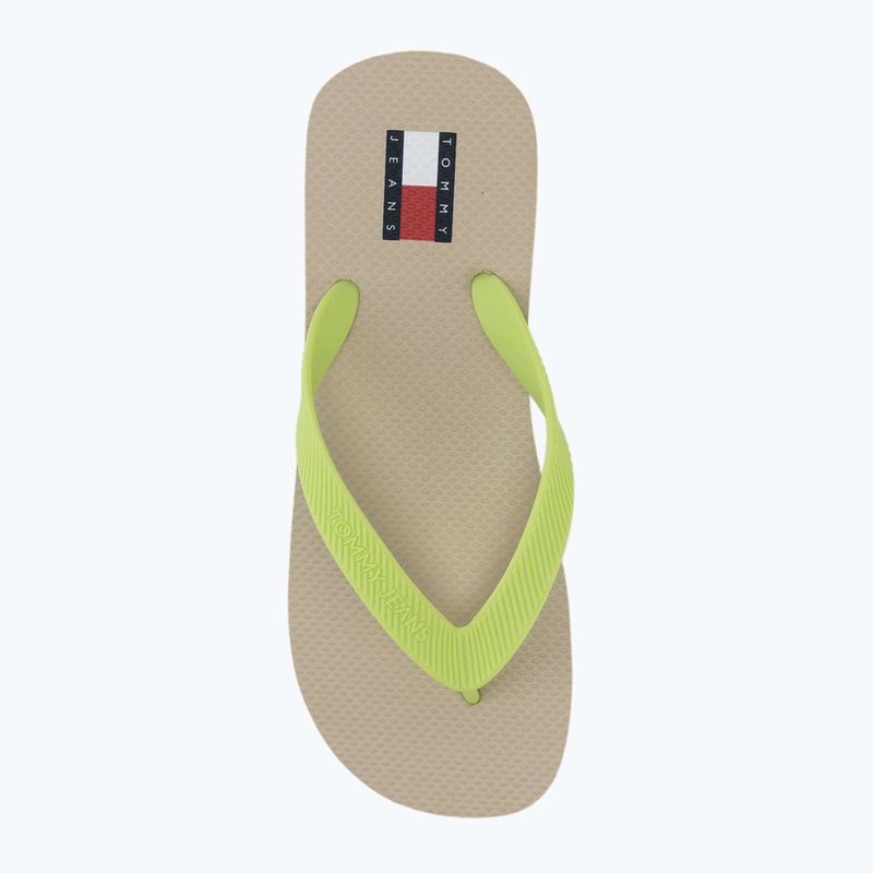Japonki damskie Tommy Jeans Logo Summer white clay/lime essence 5